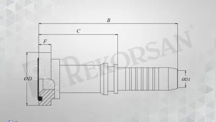 FLANŞLI DÜZ HORTUM RAKORU 6000 SERİSİ
