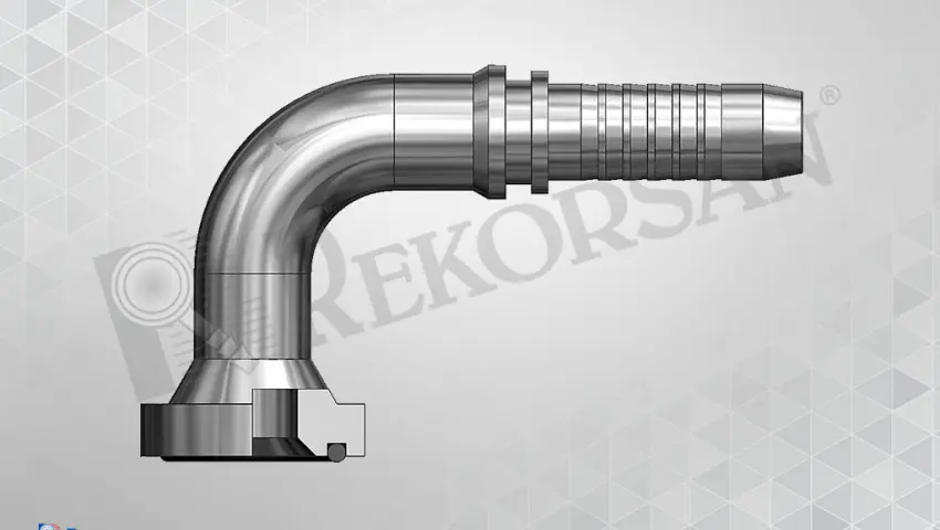 FLANŞLI 90° HORTUM RAKORU 6000 SERİSİ