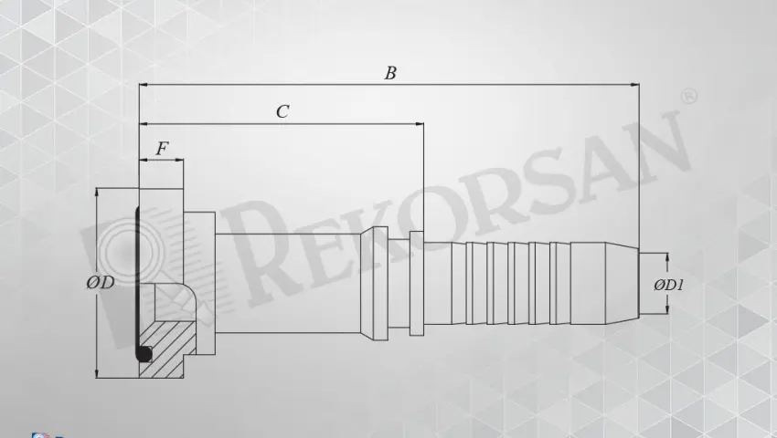 FLANŞLI DÜZ HORTUM RAKORU 6000 SERİSİ